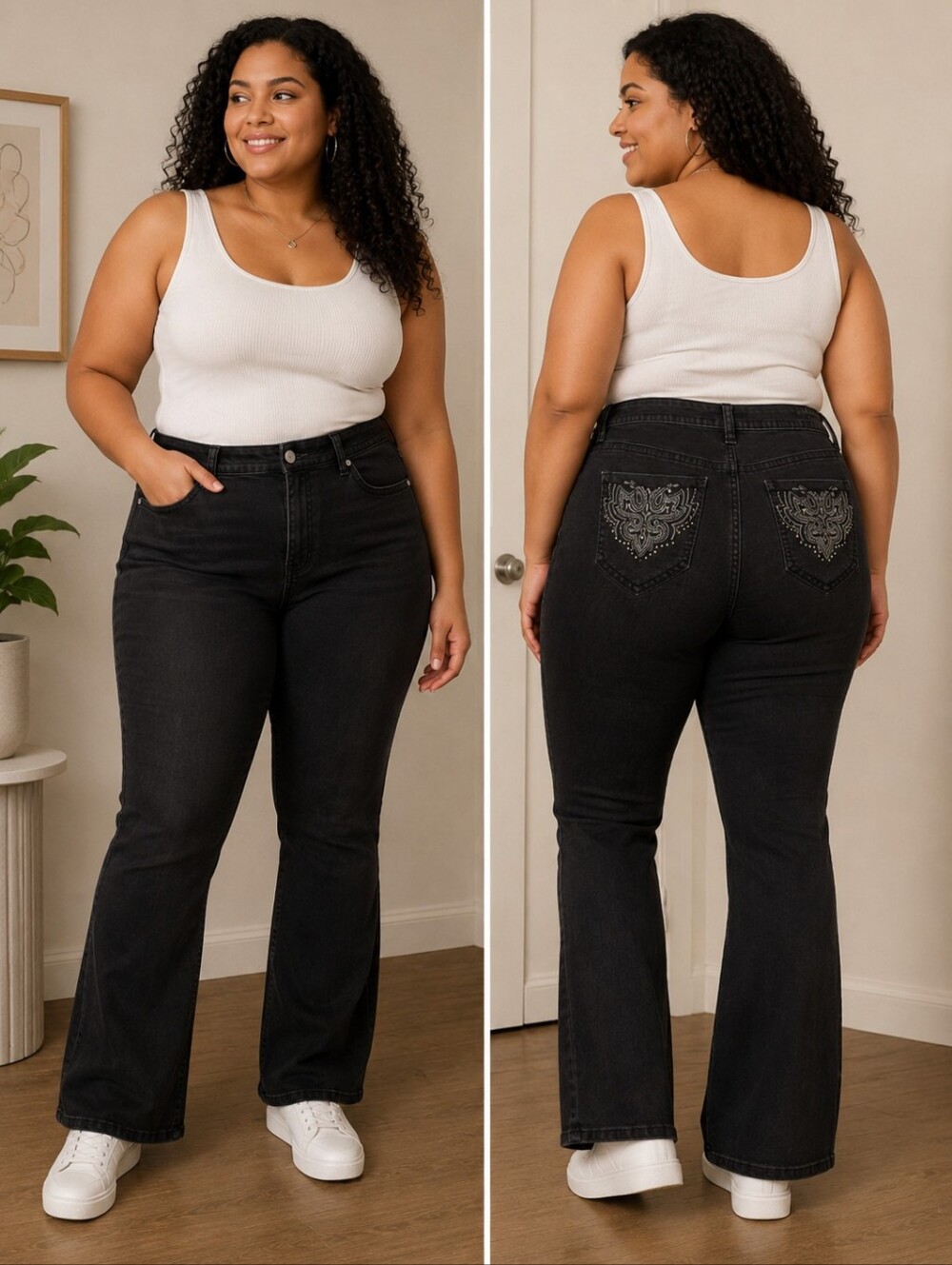 Lane Bryant Black Straight-Leg Women’s Jeans